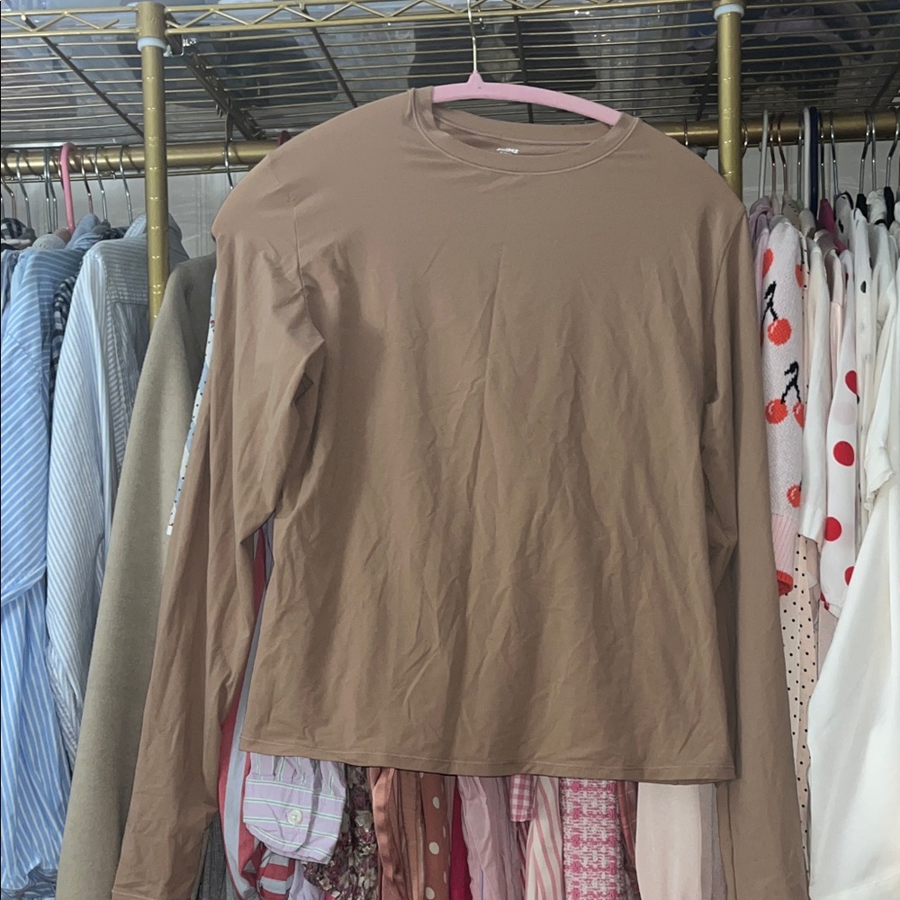 Brown Long Sleeve Top